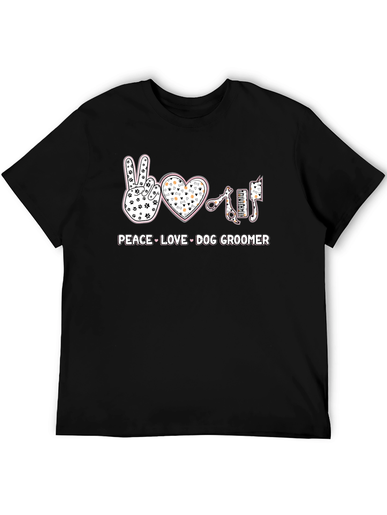 Peace Love Dog Groomer T-Shirt