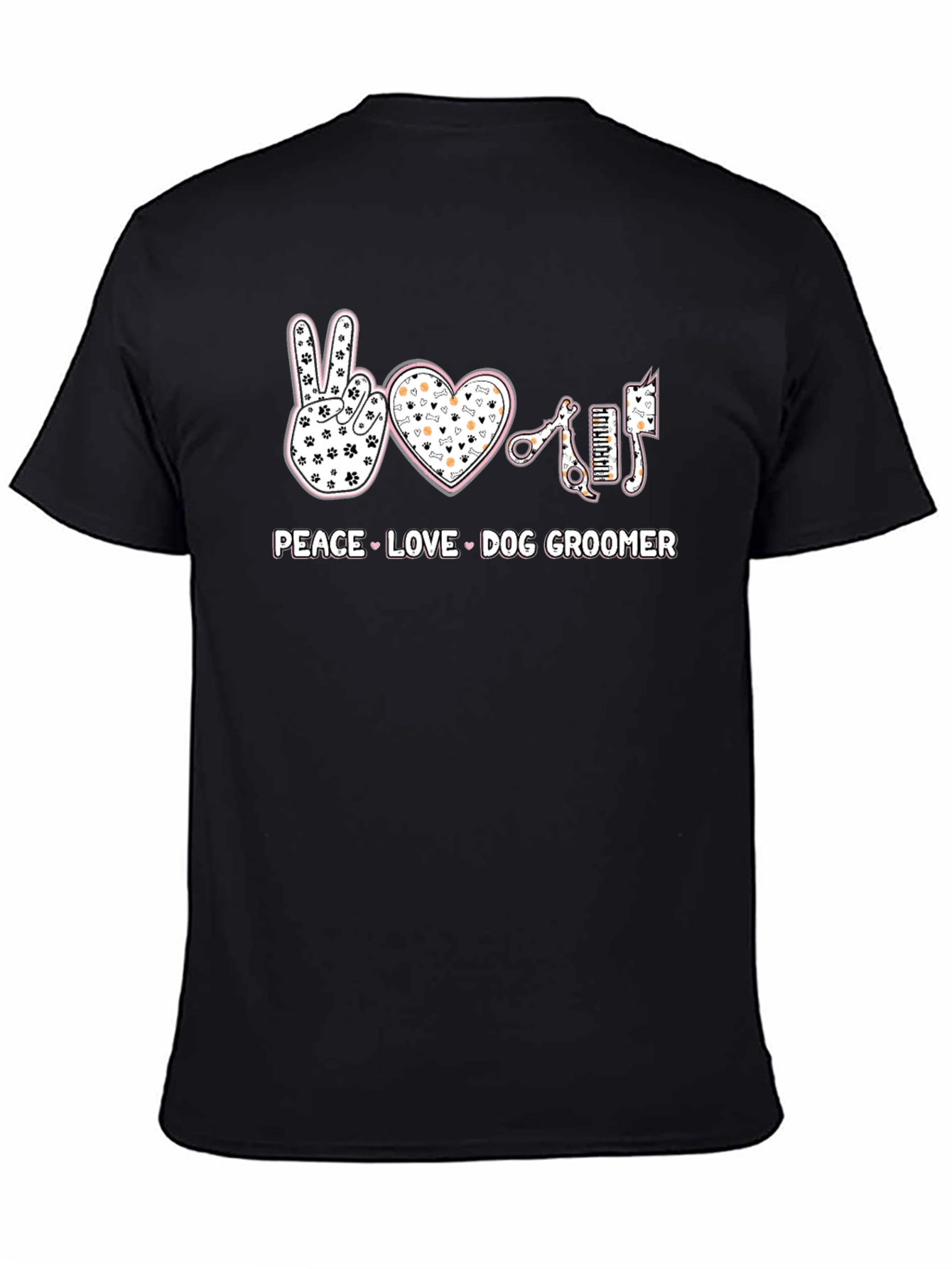 Peace Love Dog Groomer T-Shirt