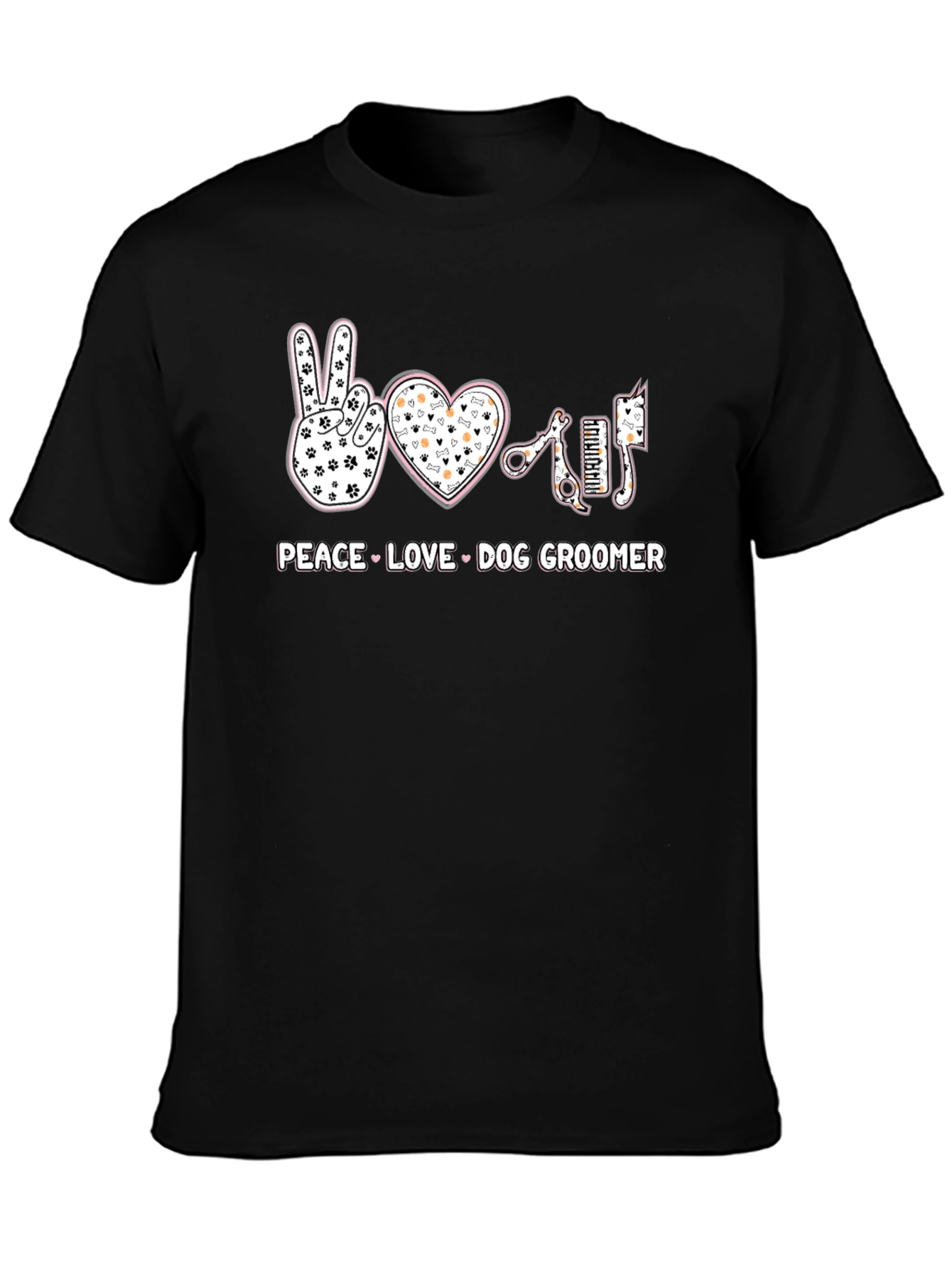 Peace Love Dog Groomer T-Shirt