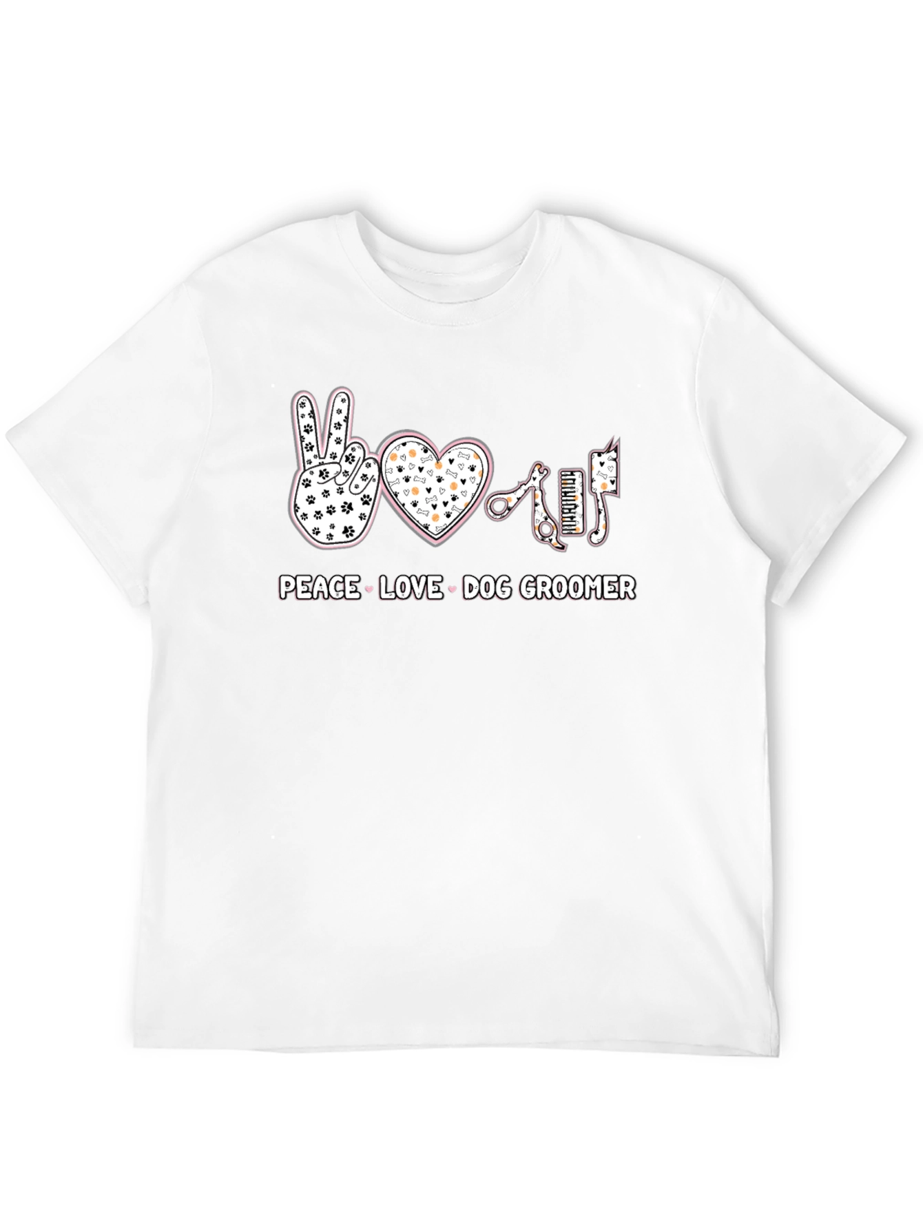 Peace Love Dog Groomer T-Shirt
