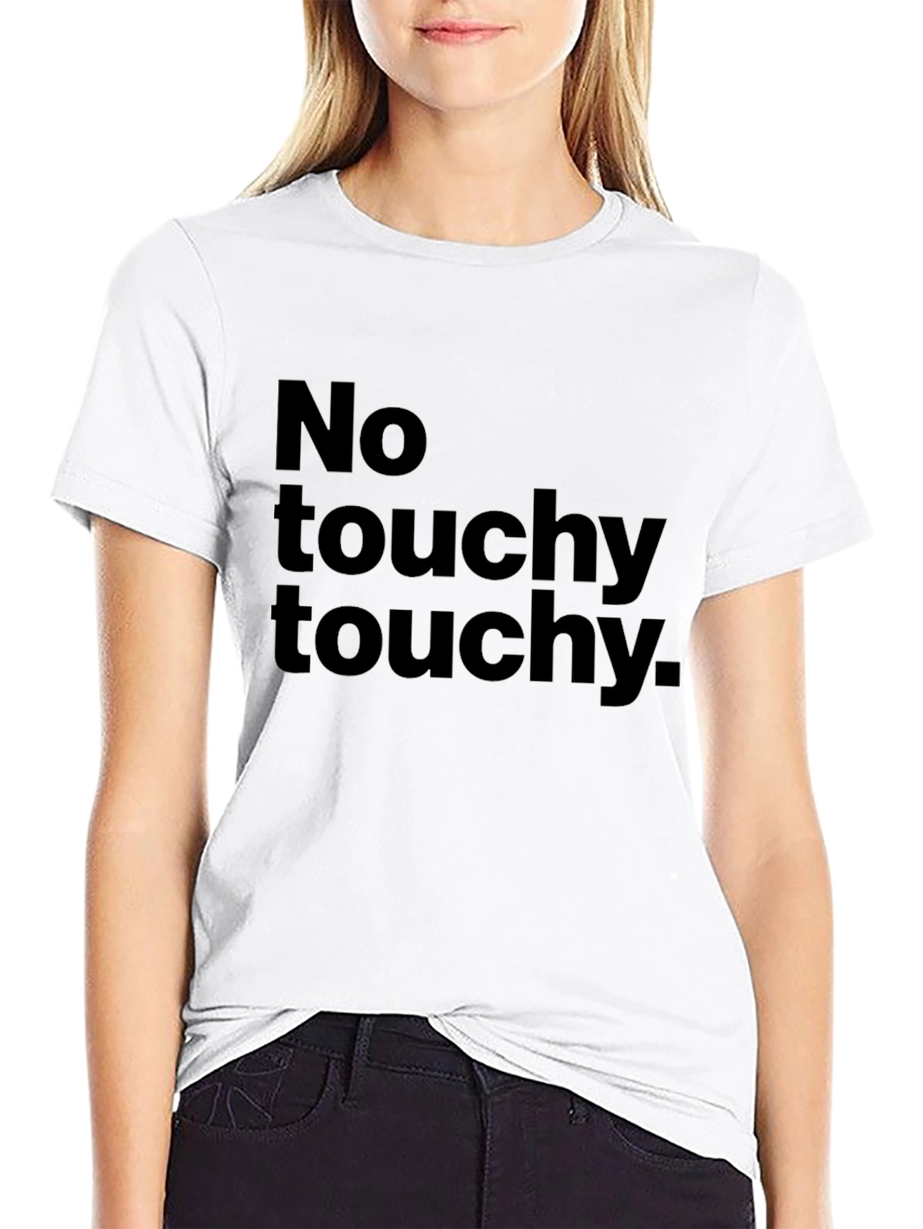 No Touchy Touchy Black Graphic Tee