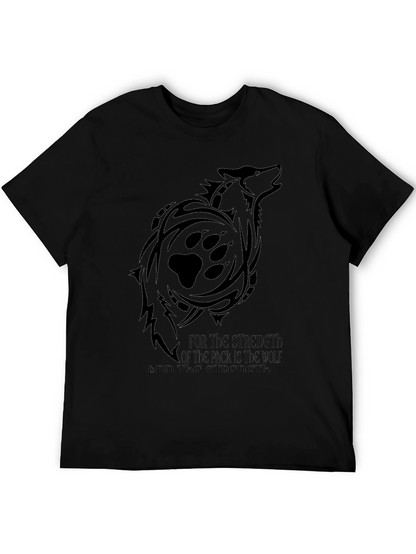 Wolf Pack Strength Graphic Tee - Black
