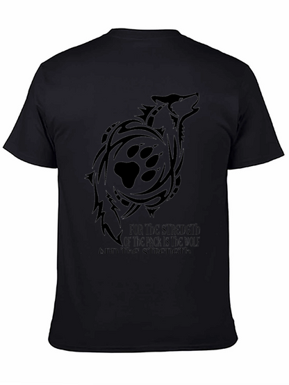 Wolf Pack Strength Graphic Tee - Black