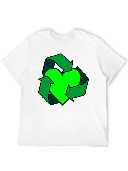 Eco Heart Recycle Graphic Tee - Black