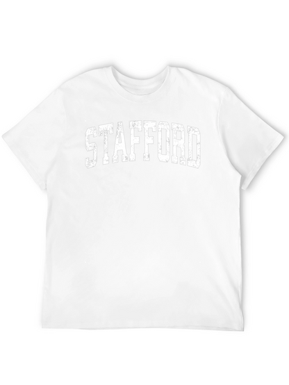Stafford Distressed Print Black T-Shirt
