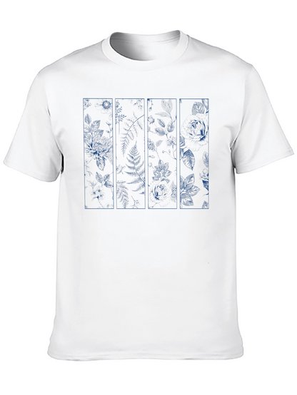 Floral Panel Graphic Print T-Shirt