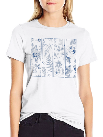 Floral Panel Graphic Print T-Shirt