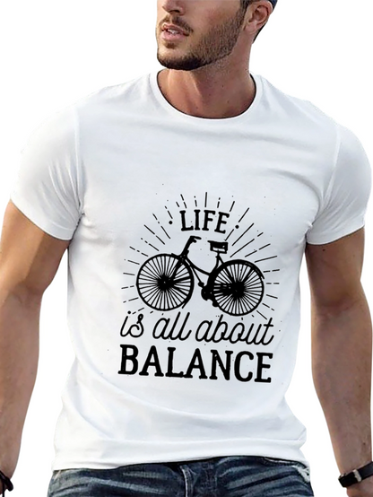 Life Balance Bicycle Graphic T-Shirt