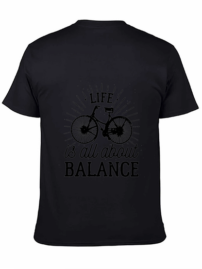 Life Balance Bicycle Graphic T-Shirt