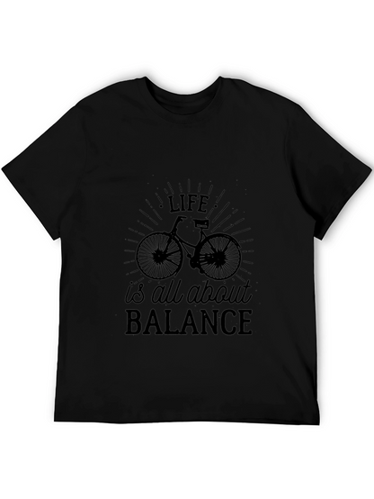 Life Balance Bicycle Graphic T-Shirt