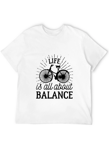 Life Balance Bicycle Graphic T-Shirt