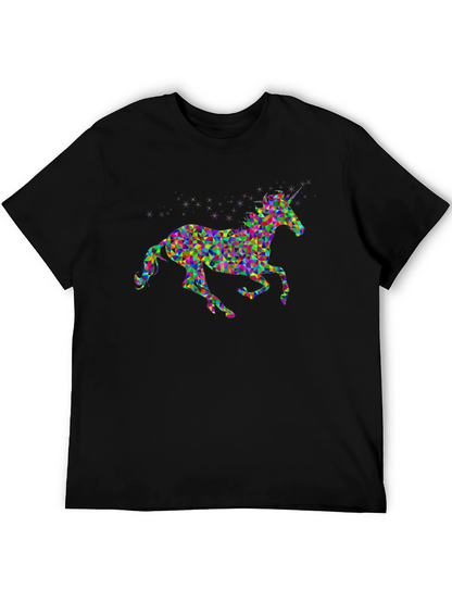 Geometric Unicorn Graphic T-Shirt