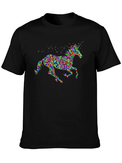 Geometric Unicorn Graphic T-Shirt