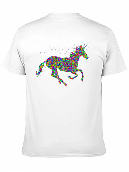 Geometric Unicorn Graphic T-Shirt