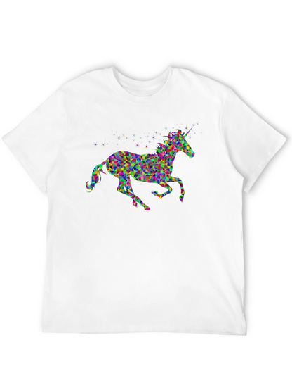 Geometric Unicorn Graphic T-Shirt