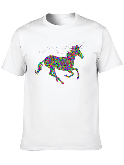 Geometric Unicorn Graphic T-Shirt