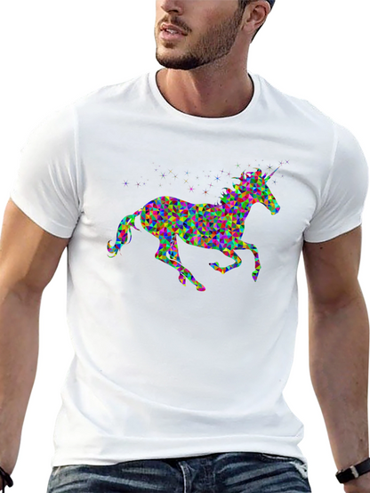 Geometric Unicorn Graphic T-Shirt