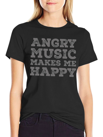 Angry Music Makes Me Happy Graphic T-Shirt