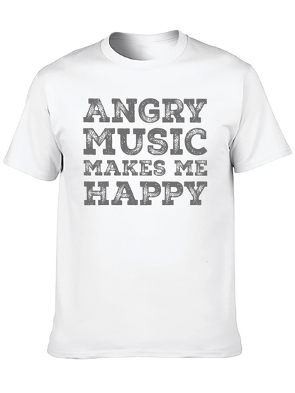Angry Music Makes Me Happy Graphic T-Shirt
