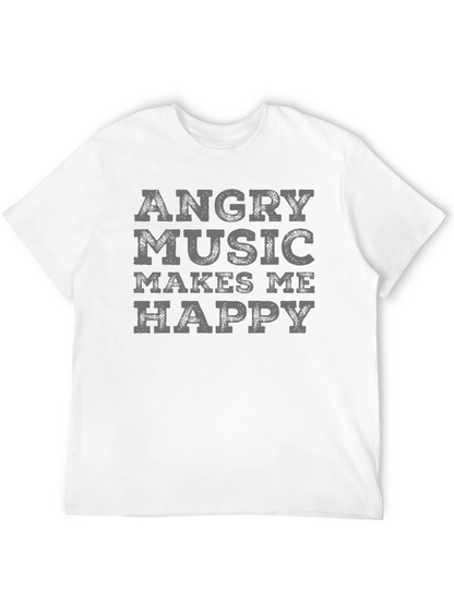 Angry Music Makes Me Happy Graphic T-Shirt