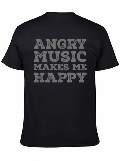 Angry Music Makes Me Happy Graphic T-Shirt