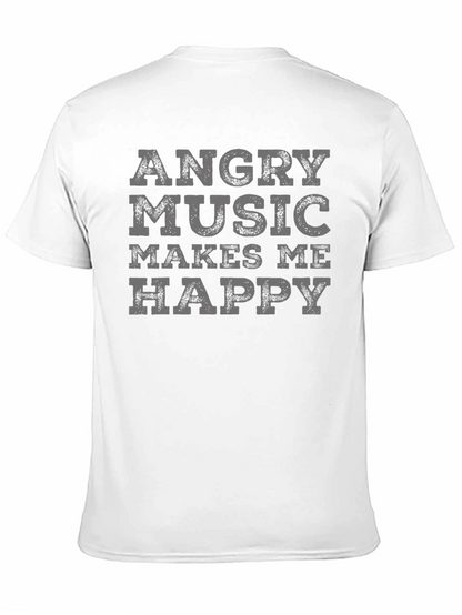 Angry Music Makes Me Happy Graphic T-Shirt
