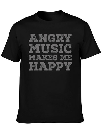 Angry Music Makes Me Happy Graphic T-Shirt