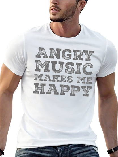 Angry Music Makes Me Happy Graphic T-Shirt