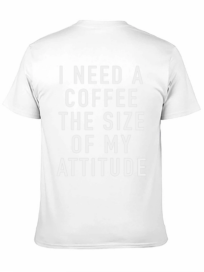 Coffee & Attitude Graphic T-Shirt - Black