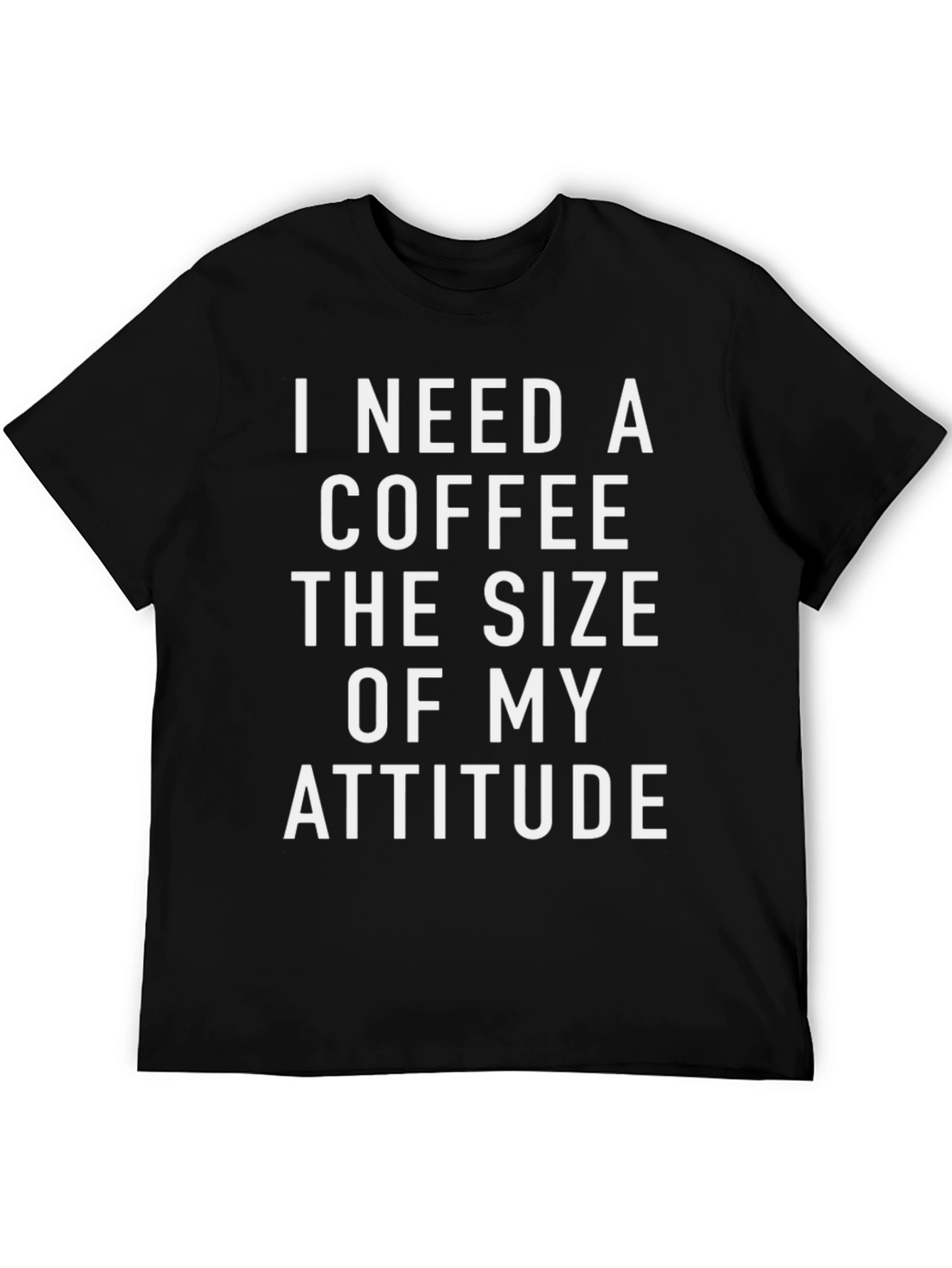 Coffee & Attitude Graphic T-Shirt - Black