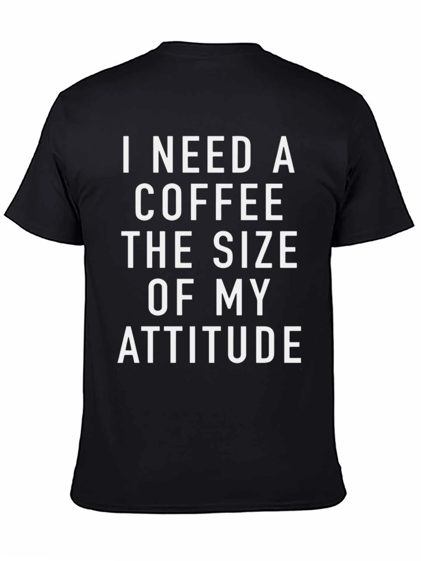 Coffee & Attitude Graphic T-Shirt - Black