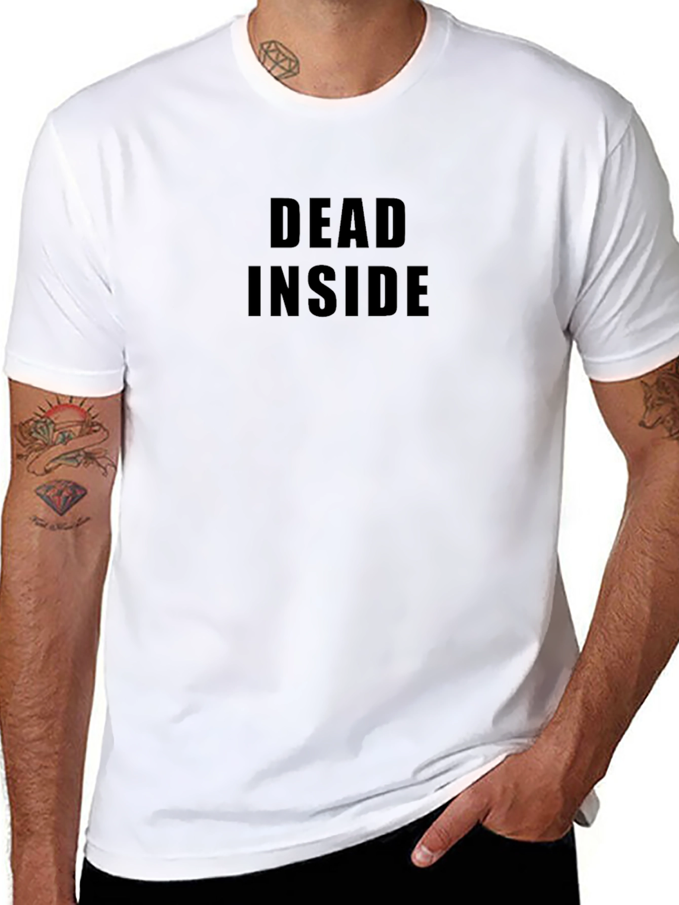 Dead Inside Black T-Shirt - Edgy Graphic Tee