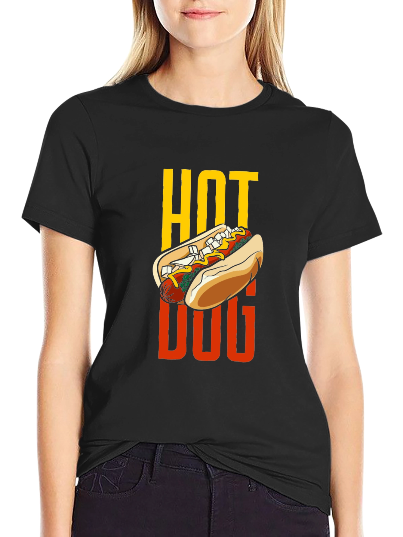 Hot Dog Graphic Tee - Foodie T-Shirt