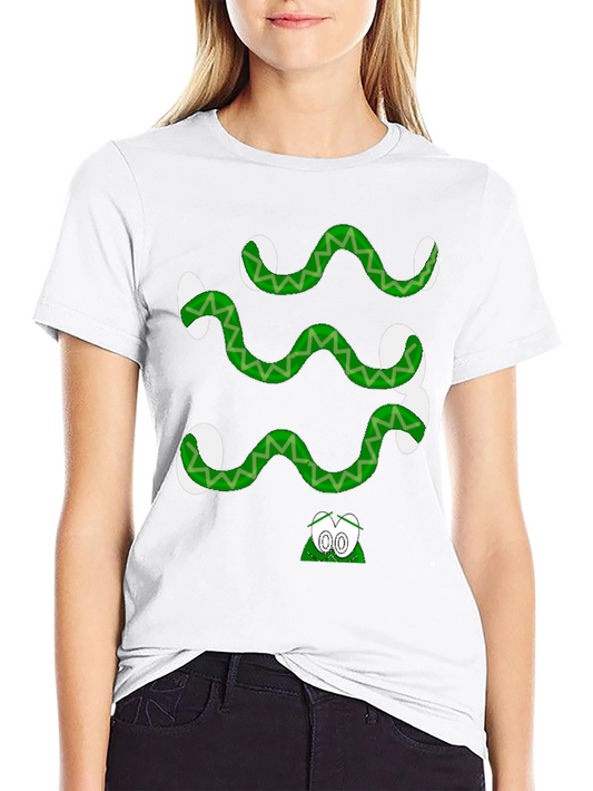 Cartoon Snake Graphic Tee - Quirky Style