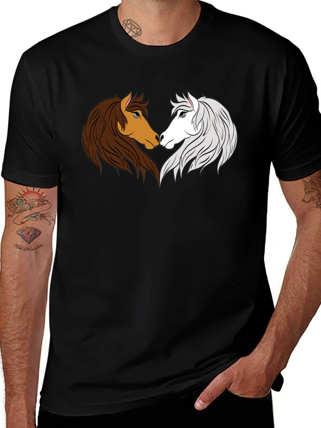 Yin Yang Horse Graphic Tee