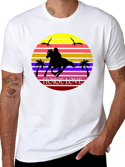 Horse Love Graphic Tee - Sunset Design