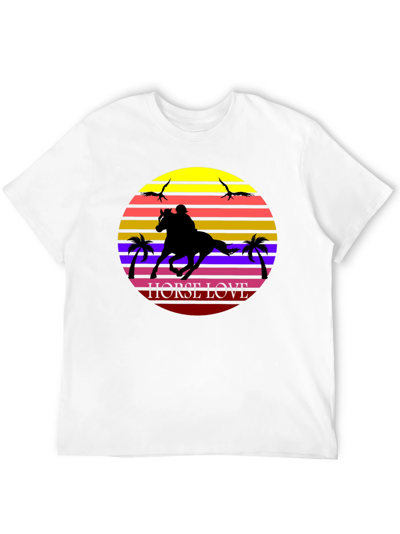 Horse Love Graphic Tee - Sunset Design