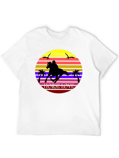 Horse Love Graphic Tee - Sunset Design