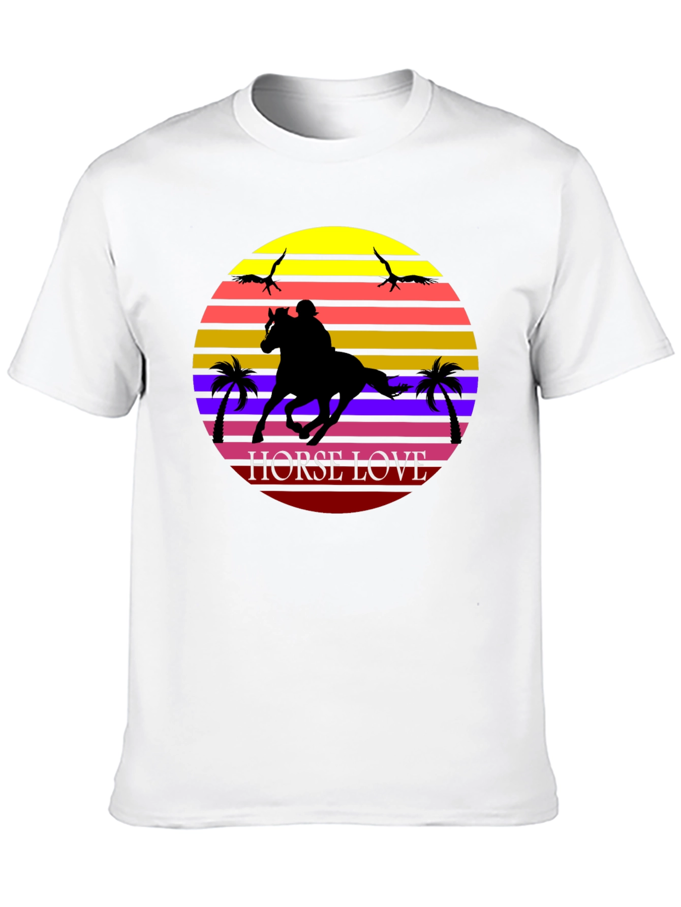 Horse Love Graphic Tee - Sunset Design