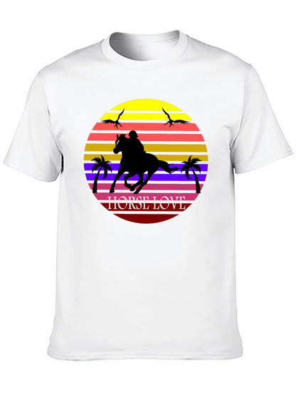 Horse Love Graphic Tee - Sunset Design
