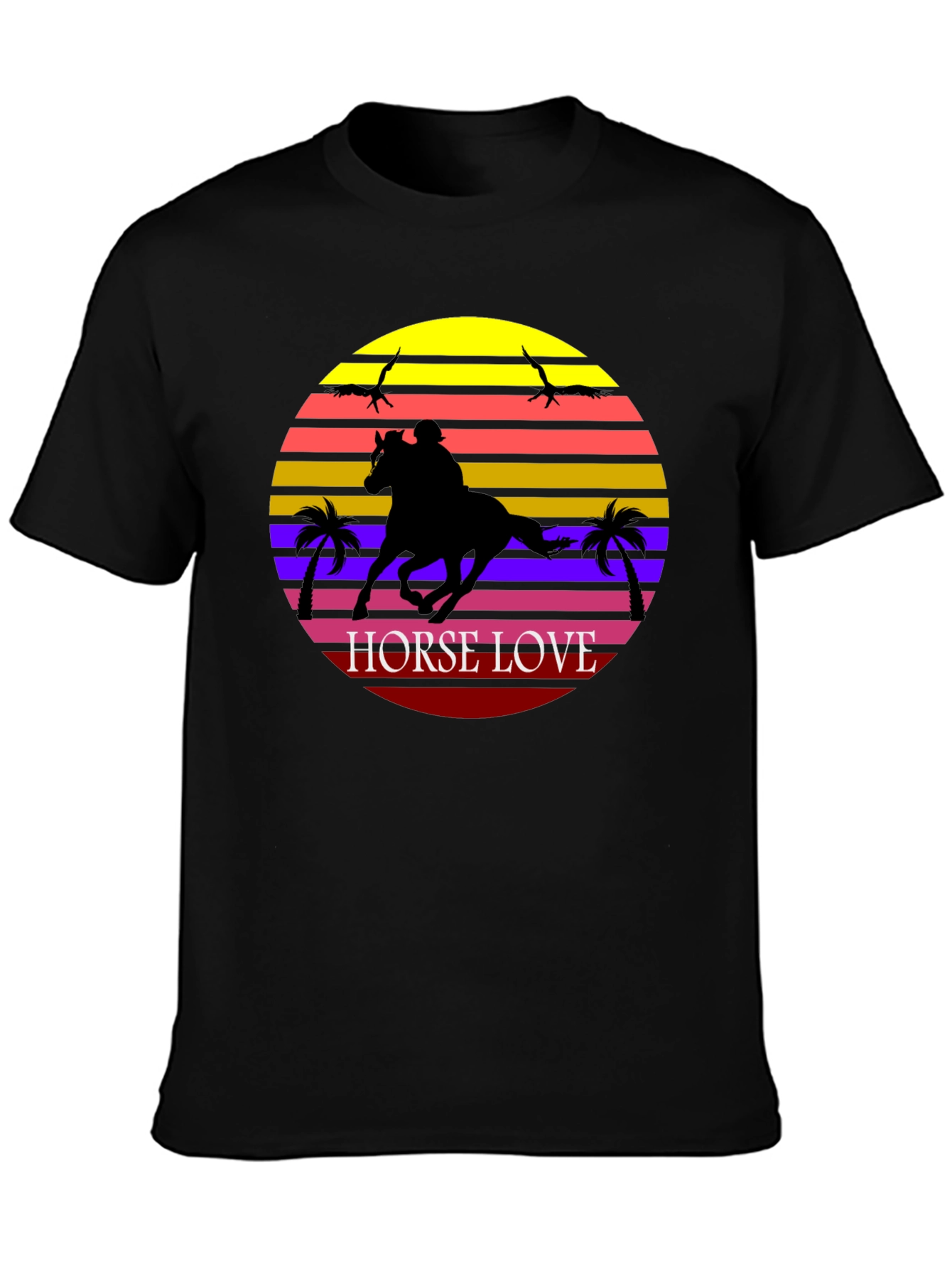 Horse Love Graphic Tee - Sunset Design