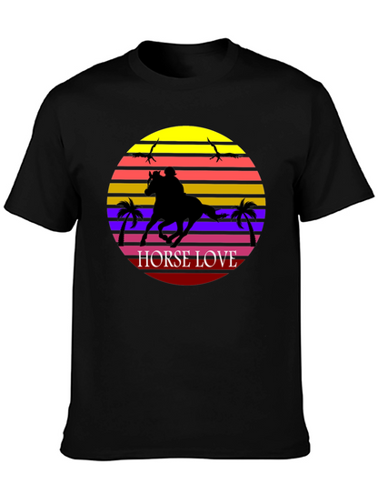 Horse Love Graphic Tee - Sunset Design