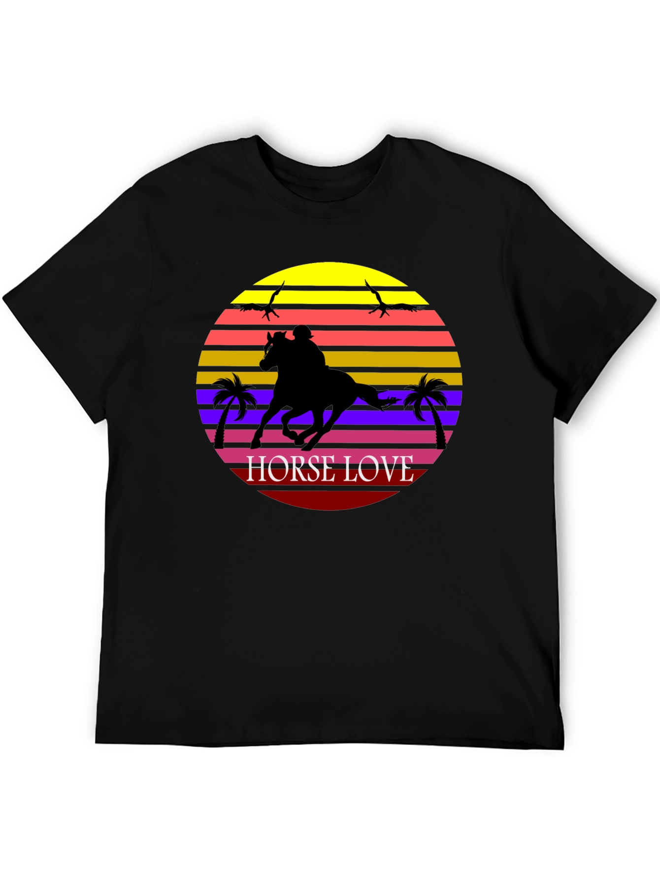 Horse Love Graphic Tee - Sunset Design