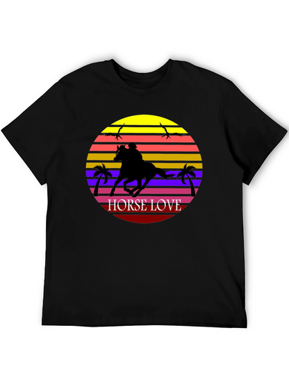 Horse Love Graphic Tee - Sunset Design