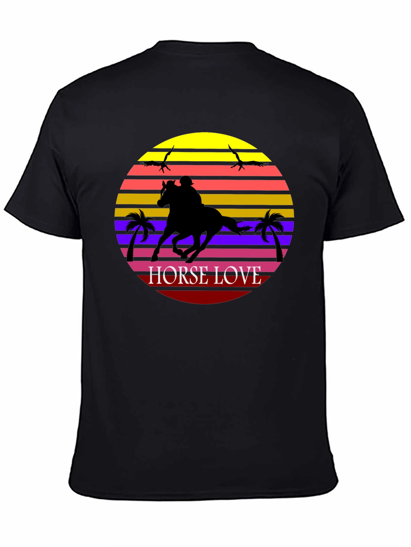 Horse Love Graphic Tee - Sunset Design