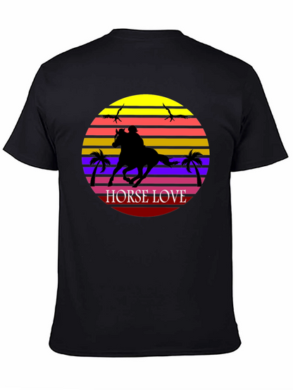 Horse Love Graphic Tee - Sunset Design