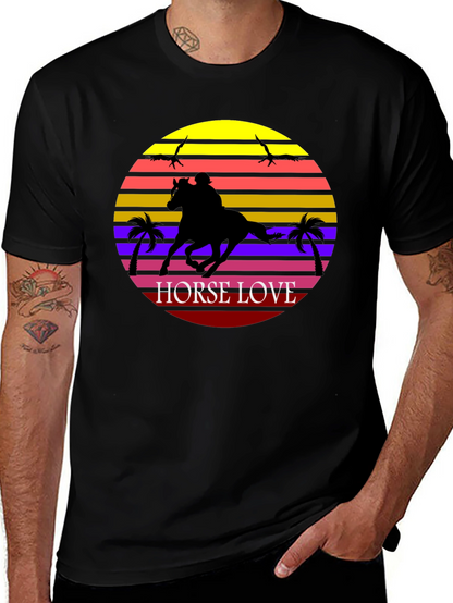 Horse Love Graphic Tee - Sunset Design