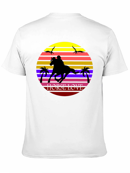 Horse Love Graphic Tee - Sunset Design