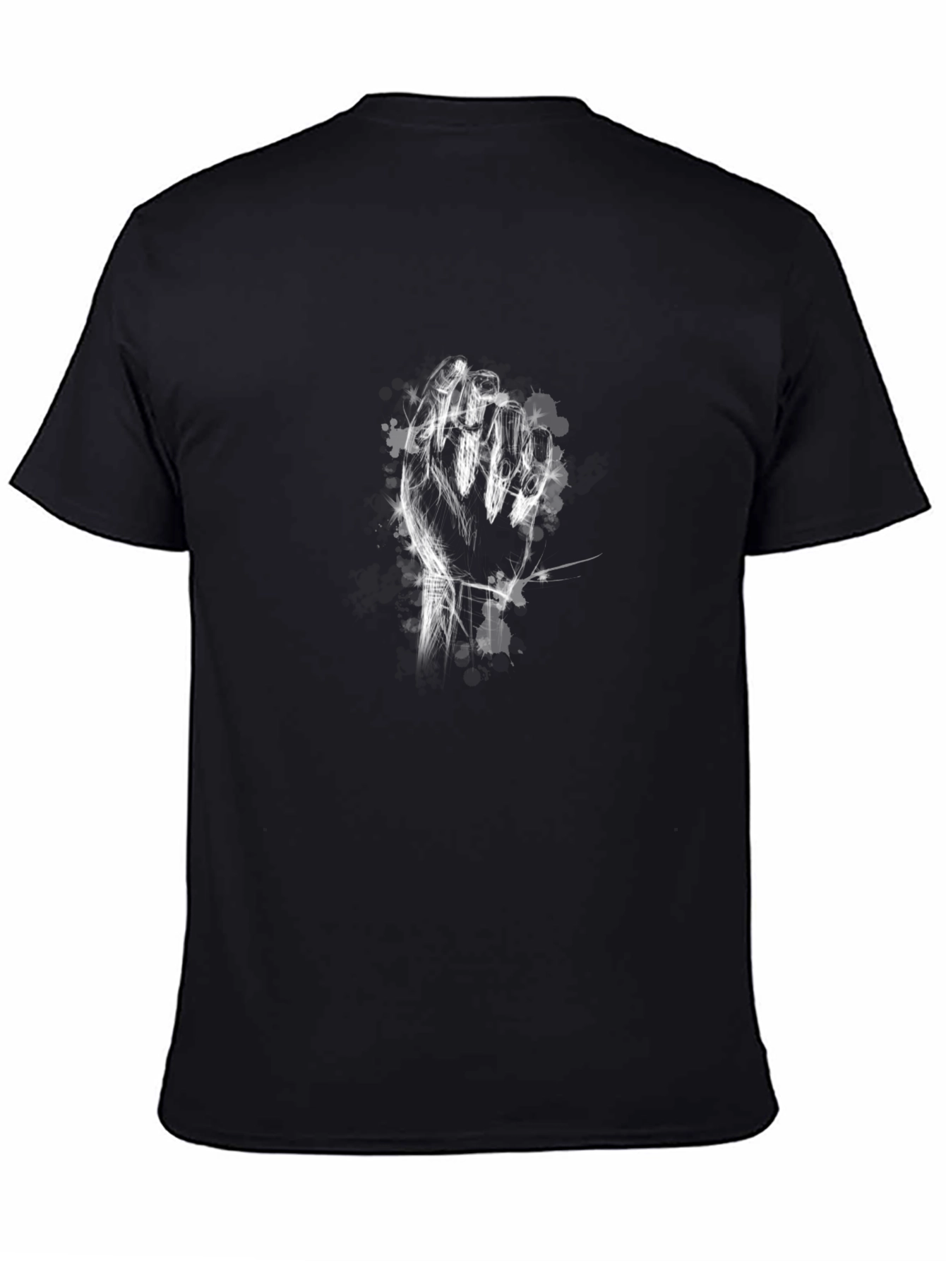 Abstract Hand Graphic Black T-Shirt