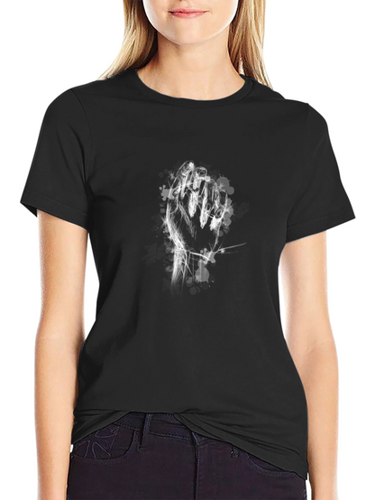 Abstract Hand Graphic Black T-Shirt